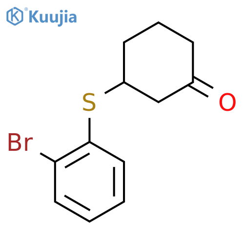 3-[(2-Bromophenyl)sulfanyl]cyclohexan-1-one structure