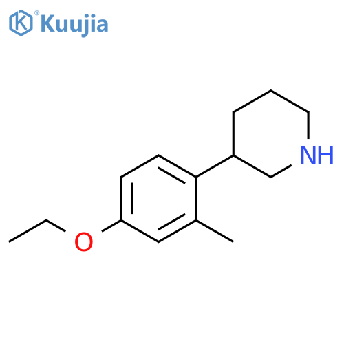 3-(4-ethoxy-2-methylphenyl)piperidine structure
