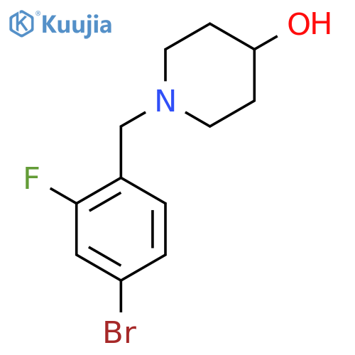 1-(4-Bromo-2-fluorobenzyl)piperidin-4-ol structure