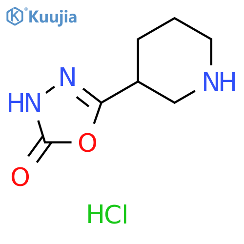 5-(piperidin-3-yl)-2,3-dihydro-1,3,4-oxadiazol-2-one hydrochloride structure