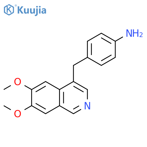 Benzenamine, 4-[(6,7-dimethoxy-4-isoquinolinyl)methyl]- structure