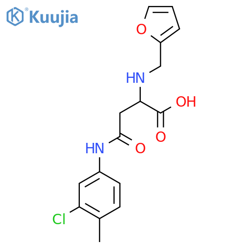 3-[(3-chloro-4-methylphenyl)carbamoyl]-2-{[(furan-2-yl)methyl]amino}propanoic acid structure