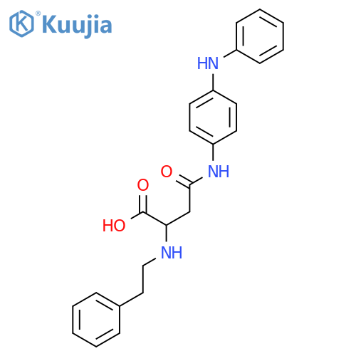 3-{[4-(phenylamino)phenyl]carbamoyl}-2-[(2-phenylethyl)amino]propanoic acid structure