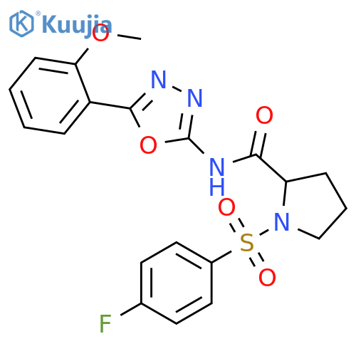 1-(4-fluorobenzenesulfonyl)-N-[5-(2-methoxyphenyl)-1,3,4-oxadiazol-2-yl]pyrrolidine-2-carboxamide structure