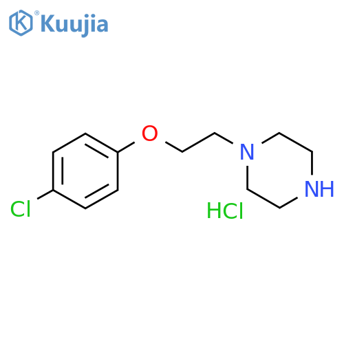 1-[2-(4-Chloro-phenoxy)-ethyl]-piperazine hydrochloride structure
