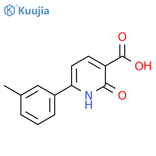 6-(3-methylphenyl)-2-oxo-1,2-dihydropyridine-3-carboxylic acid structure