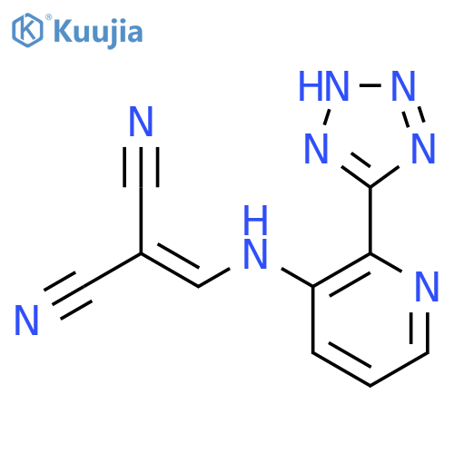 Propanedinitrile, [[[2-(1H-tetrazol-5-yl)-3-pyridinyl]amino]methylene]- structure