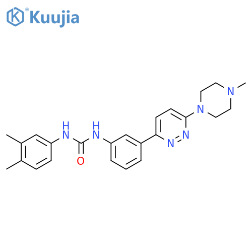 1-(3,4-dimethylphenyl)-3-{3-[6-(4-methylpiperazin-1-yl)pyridazin-3-yl]phenyl}urea structure