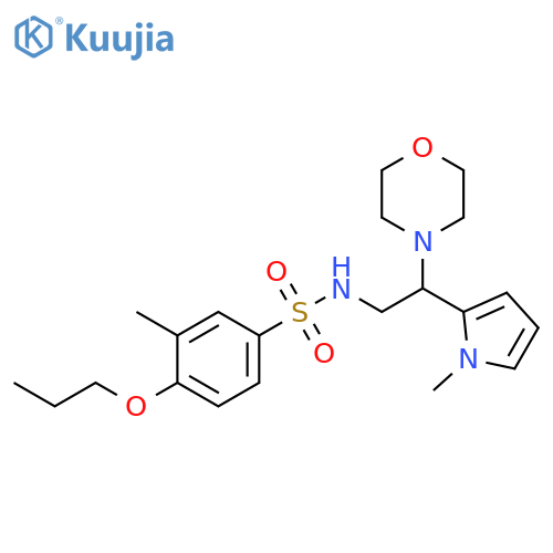 3-methyl-N-[2-(1-methyl-1H-pyrrol-2-yl)-2-(morpholin-4-yl)ethyl]-4-propoxybenzene-1-sulfonamide structure