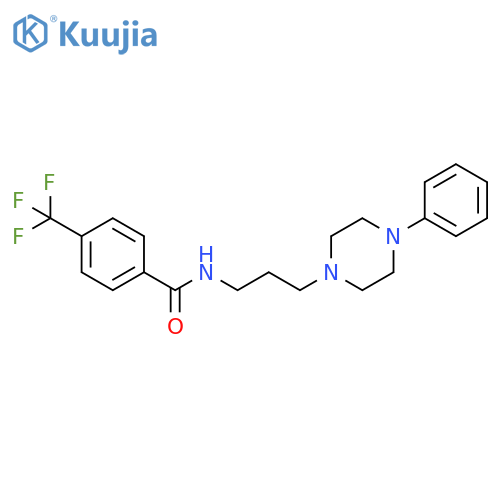 N-[3-(4-phenylpiperazin-1-yl)propyl]-4-(trifluoromethyl)benzamide structure