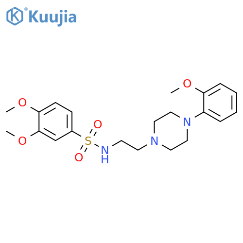 3,4-dimethoxy-N-{2-4-(2-methoxyphenyl)piperazin-1-ylethyl}benzene-1-sulfonamide structure