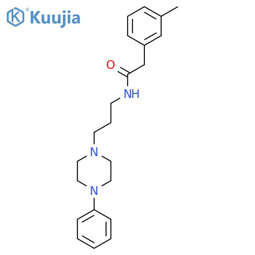 2-(3-methylphenyl)-N-[3-(4-phenylpiperazin-1-yl)propyl]acetamide structure