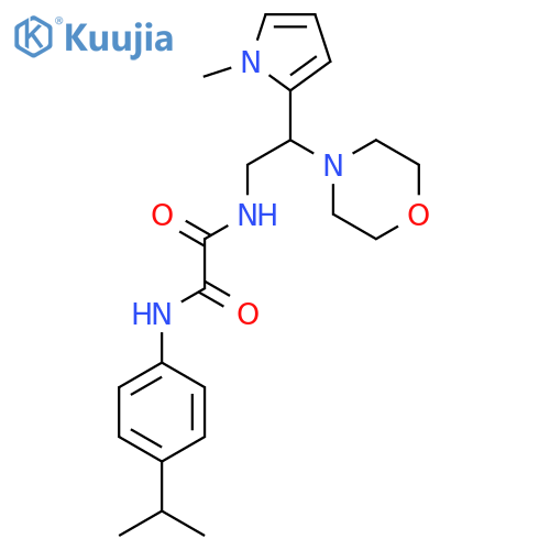 N-[2-(1-methyl-1H-pyrrol-2-yl)-2-(morpholin-4-yl)ethyl]-N'-[4-(propan-2-yl)phenyl]ethanediamide structure