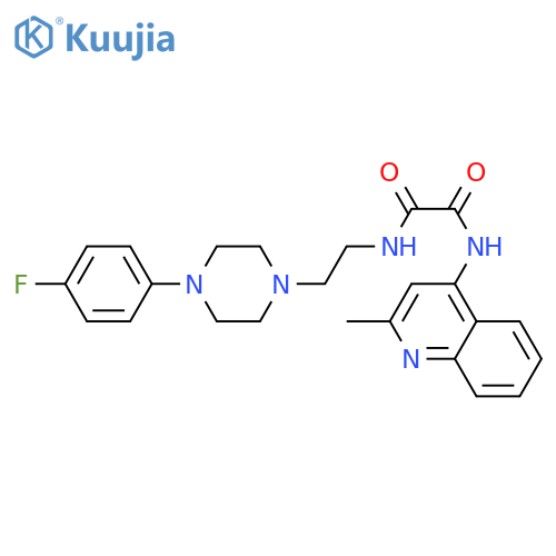 N'-{2-[4-(4-fluorophenyl)piperazin-1-yl]ethyl}-N-(2-methylquinolin-4-yl)ethanediamide structure