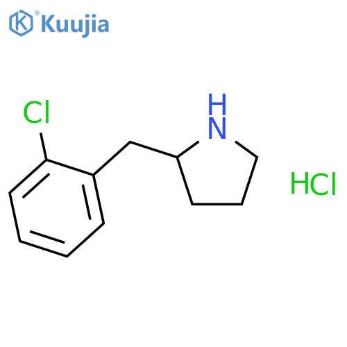 2-[(2-chlorophenyl)methyl]pyrrolidine hydrochloride structure