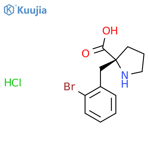 (R)-2-(2-Bromobenzyl)pyrrolidine-2-carboxylic acid hydrochloride structure