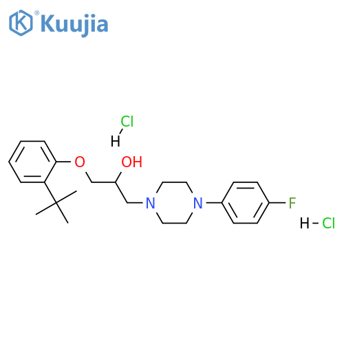 1-(2-tert-butylphenoxy)-3-[4-(4-fluorophenyl)piperazin-1-yl]propan-2-ol dihydrochloride structure