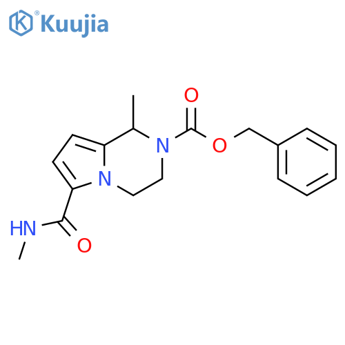 benzyl 1-methyl-6-(methylcarbamoyl)-1H,2H,3H,4H-pyrrolo[1,2-a]pyrazine-2-carboxylate structure