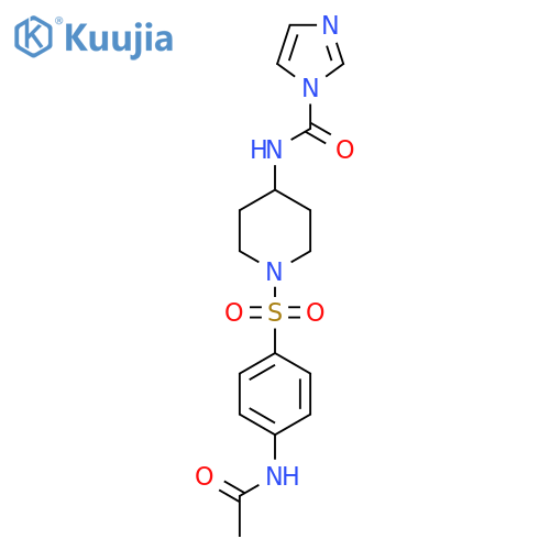 N-1-(4-Acetamidobenzenesulfonyl)piperidin-4-yl-1H-imidazole-1-carboxamide structure