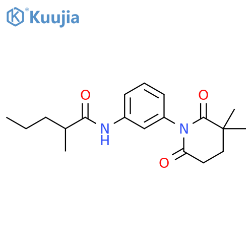 Pentanamide,N-[3-(3,3-dimethyl-2,6-dioxo-1-piperidinyl)phenyl]-2-methyl- structure