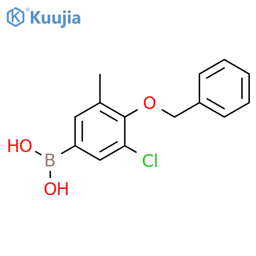 4-Benzyloxy-3-chloro-5-methylphenylboronic acid structure