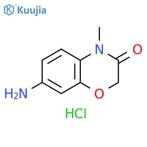 7-amino-4-methyl-3,4-dihydro-2H-1,4-benzoxazin-3-one hydrochloride structure