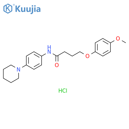 4-(4-methoxyphenoxy)-N-[4-(piperidin-1-yl)phenyl]butanamide hydrochloride structure