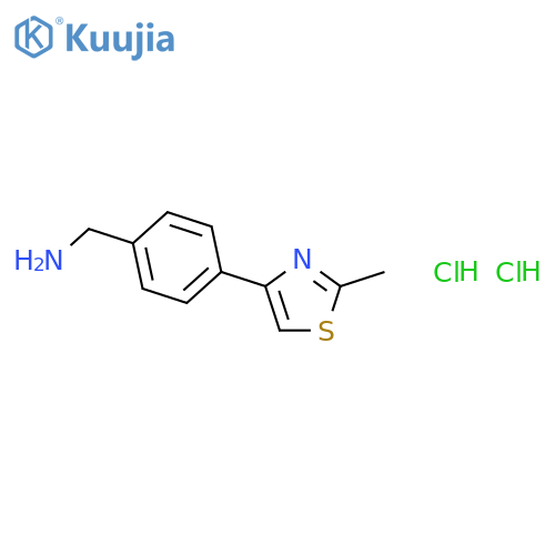 4-(2-Methyl-1,3-thiazol-4-yl)phenylmethanamine Dihydrochloride structure