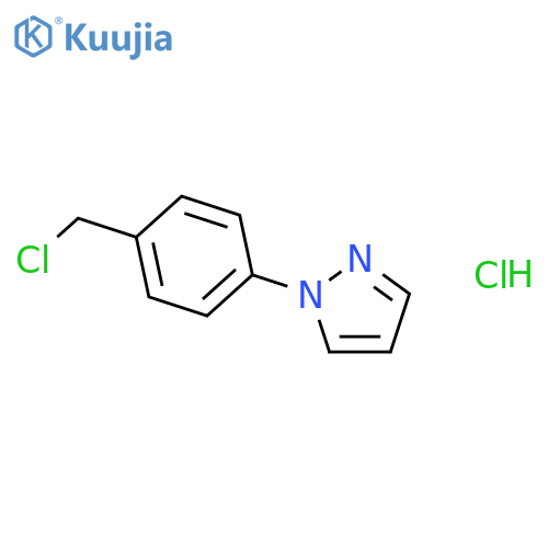 1-4-(chloromethyl)phenyl-1H-pyrazole hydrochloride structure