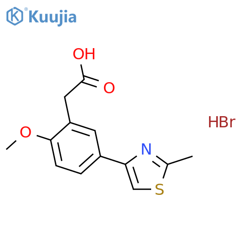 2-2-Methoxy-5-(2-methyl-1,3-thiazol-4-yl)phenylacetic Acid Hydrobromide structure