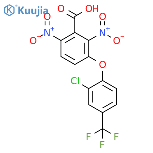 3-[2-Chloro-4-(trifluoromethyl)phenoxy]-2,6-dinitrobenzoic acid structure