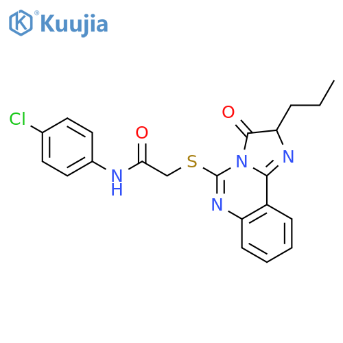 N-(4-chlorophenyl)-2-({3-oxo-2-propyl-2H,3H-imidazo[1,2-c]quinazolin-5-yl}sulfanyl)acetamide structure