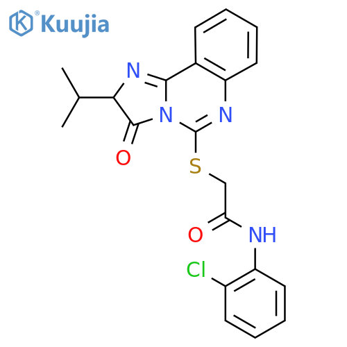 N-(2-chlorophenyl)-2-{[3-oxo-2-(propan-2-yl)-2H,3H-imidazo[1,2-c]quinazolin-5-yl]sulfanyl}acetamide structure