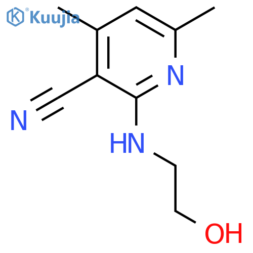 2-(2-Hydroxyethylamino)-4,6-dimethylnicotinonitrile structure