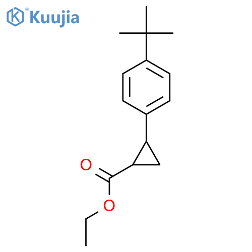 ethyl 2-(4-tert-butylphenyl)cyclopropane-1-carboxylate structure