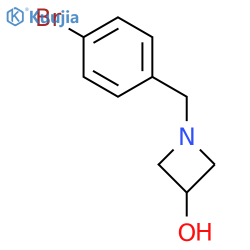 1-[(4-bromophenyl)methyl]azetidin-3-ol structure