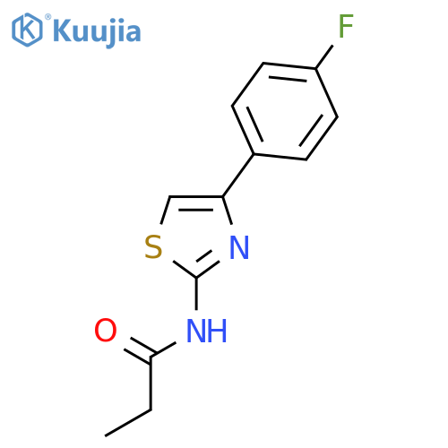 N-[4-(4-fluorophenyl)-1,3-thiazol-2-yl]propanamide structure