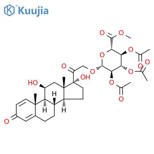 Prednisolone-21-(2,3,4-Tri-O-acetyl-b-D-glucuronic Acid Methyl Ester) structure
