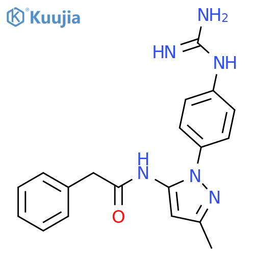 Benzeneacetamide,N-[1-[4-[(aminoiminomethyl)amino]phenyl]-3-methyl-1H-pyrazol-5-yl]- structure