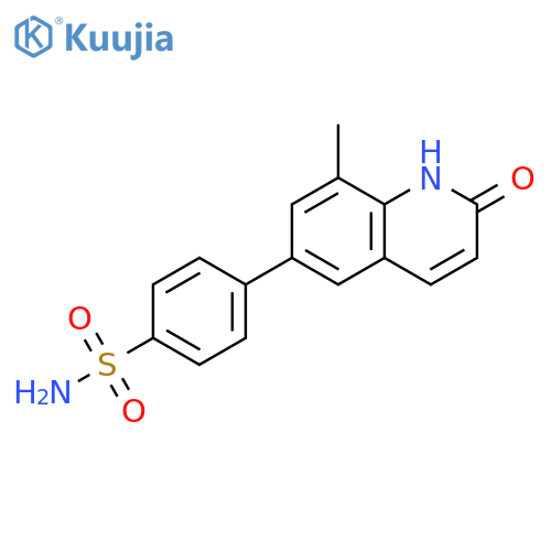 Benzenesulfonamide, 4-(1,2-dihydro-8-methyl-2-oxo-6-quinolinyl)- structure
