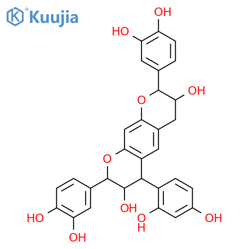 (2R,3S,4S,7S,8R)-4-(2,4-Dihydroxyphenyl)-2,8-bis(3,4-dihydroxyphenyl)-3,4,7,8-tetrahydro-2H,6H-benzo[1,2-b:5,4-b‘]dipyran-3,7-diol structure