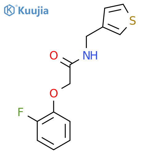 2-(2-fluorophenoxy)-N-[(thiophen-3-yl)methyl]acetamide structure