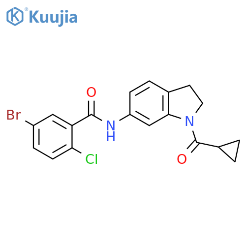 5-bromo-2-chloro-N-(1-cyclopropanecarbonyl-2,3-dihydro-1H-indol-6-yl)benzamide structure