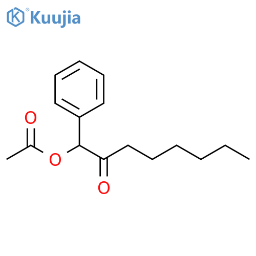 2-Octanone, 1-(acetyloxy)-1-phenyl- structure