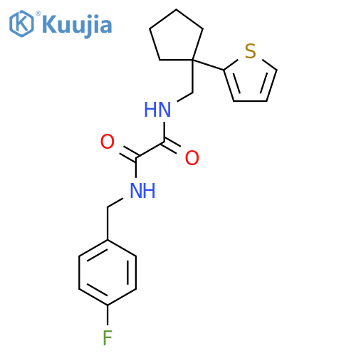 N'-(4-fluorophenyl)methyl-N-{1-(thiophen-2-yl)cyclopentylmethyl}ethanediamide structure