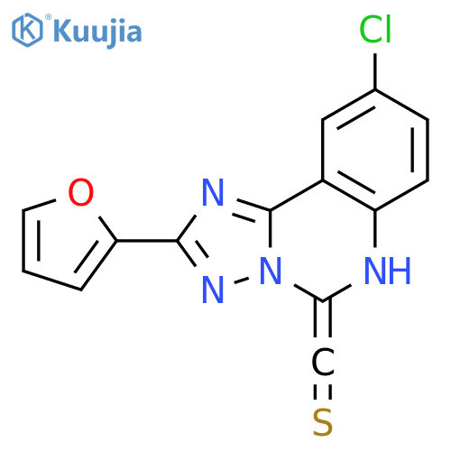 Methanethione,[9-chloro-2-(2-furanyl)[1,2,4]triazolo[1,5-c]quinazolin-5(6H)-ylidene]- structure