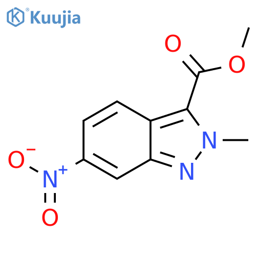 Methyl 2-methyl-6-nitro-2H-indazole-3-carboxylate structure