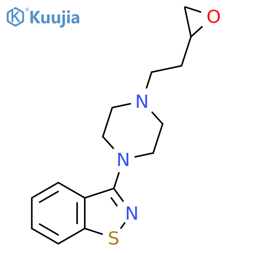 1,2-Benzisothiazole, 3-[4-(2-oxiranylethyl)-1-piperazinyl]- structure