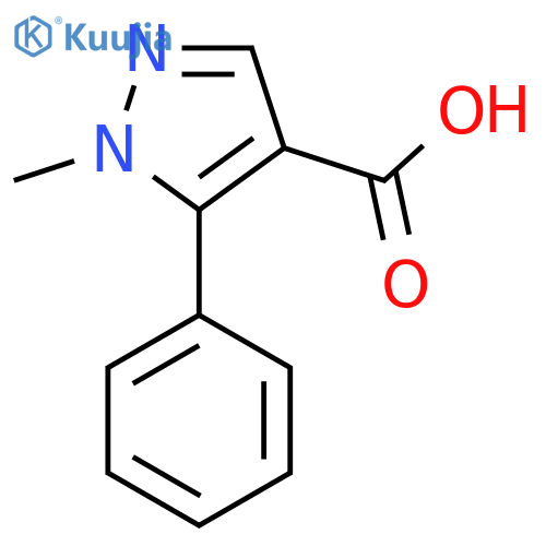 1-Methyl-5-phenyl-1H-pyrazole-4-carboxylic acid structure