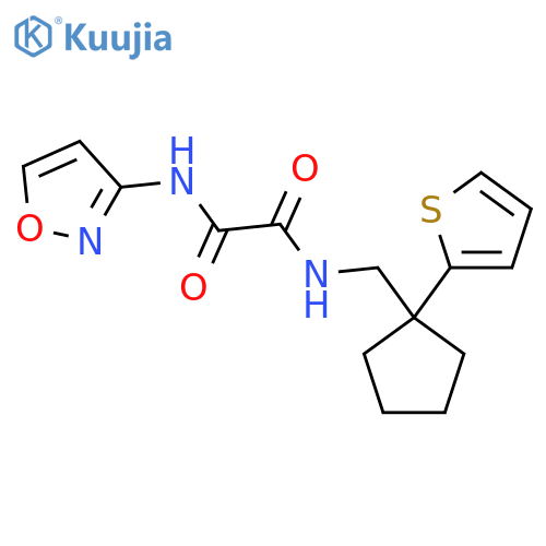 N-(1,2-oxazol-3-yl)-N'-{[1-(thiophen-2-yl)cyclopentyl]methyl}ethanediamide structure